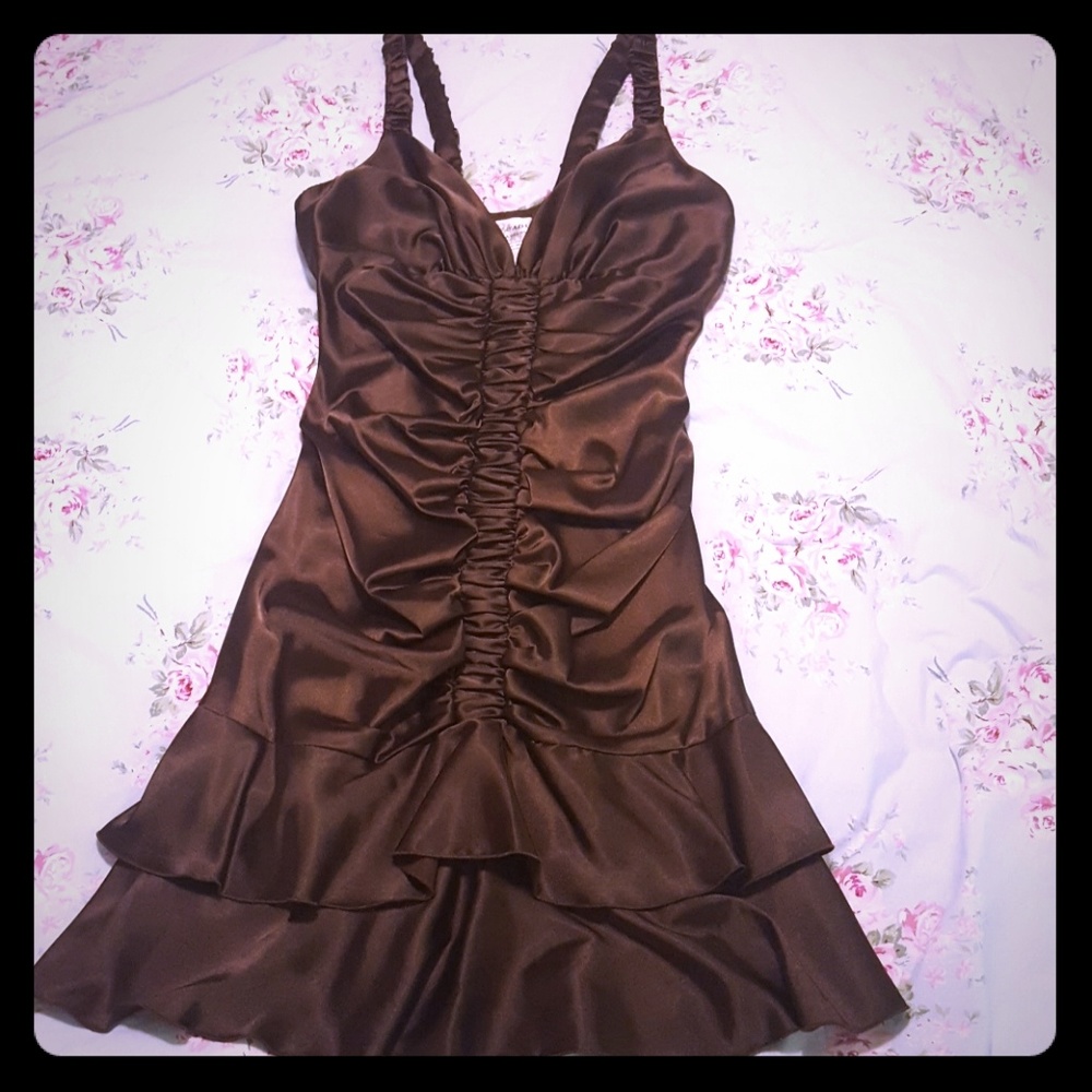 Gorgeous chocolate brown formal dress
